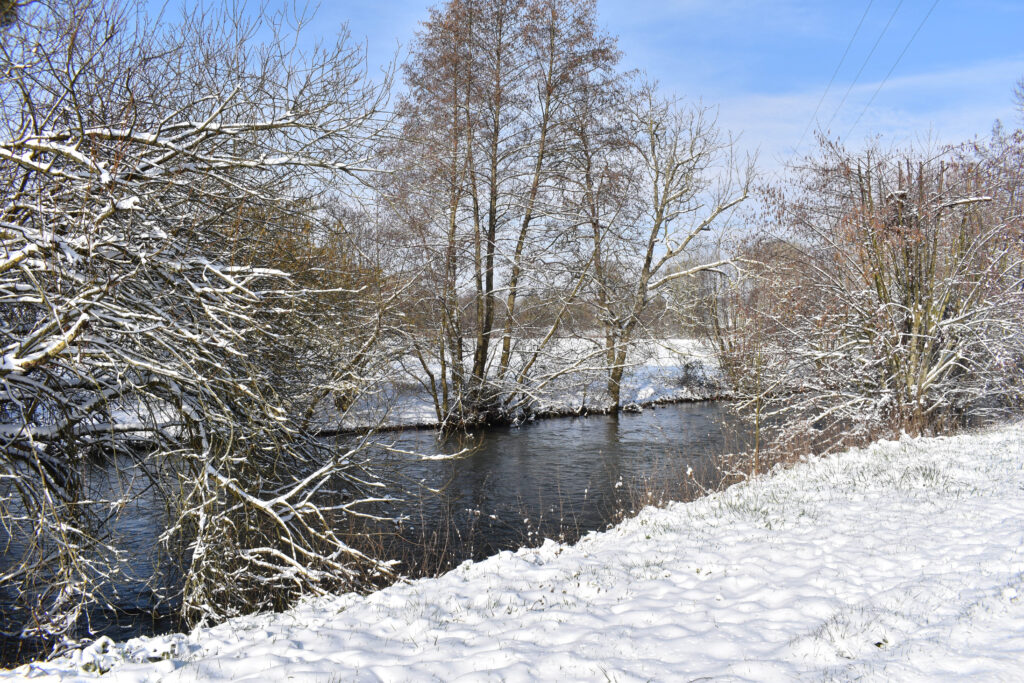 Lac sous la neige